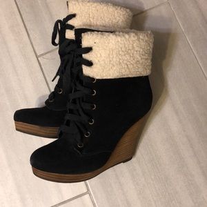 Women’s Faux Suede Wedge Boots